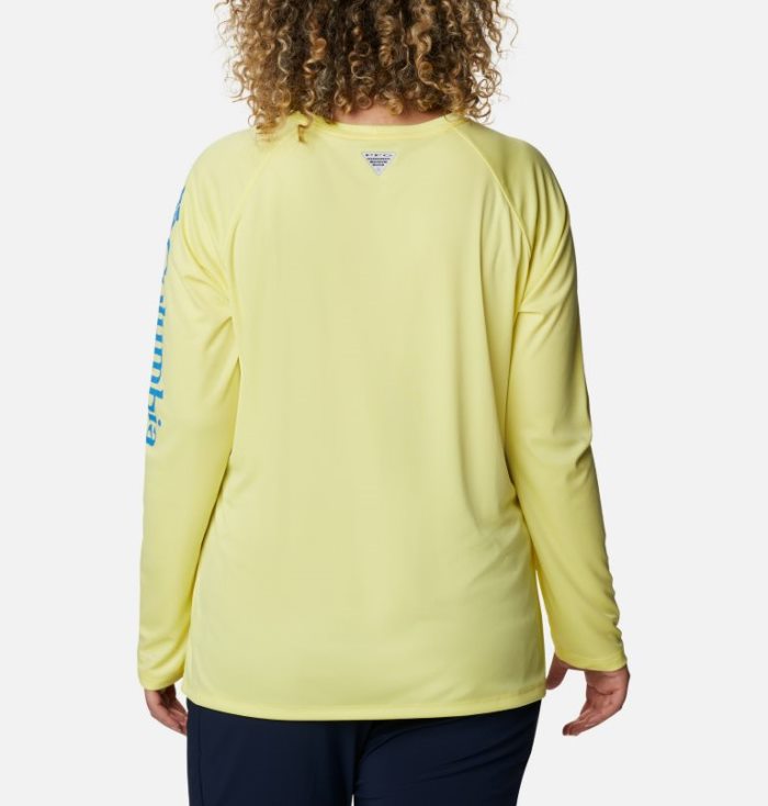 Camisetas Columbia PFG Tidal Tee™ II Long Sleeve Feminino Amarelas Azuis Escuro Portugal | 101264-3UYV