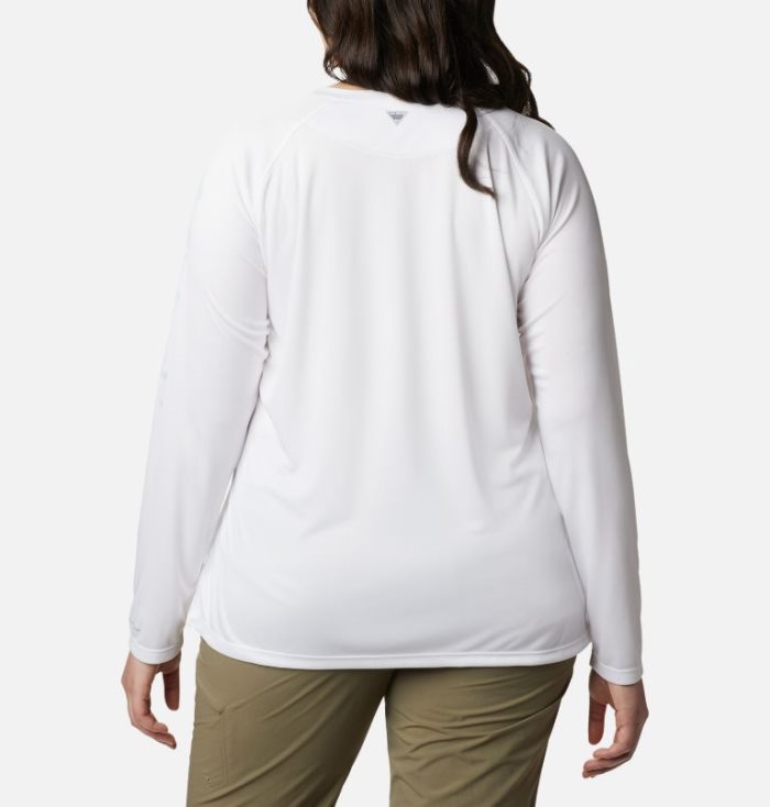 Camisetas Columbia PFG Tidal Tee™ II Long Sleeve Feminino Branco Luz Cinzentas Portugal | 167915-PZC5