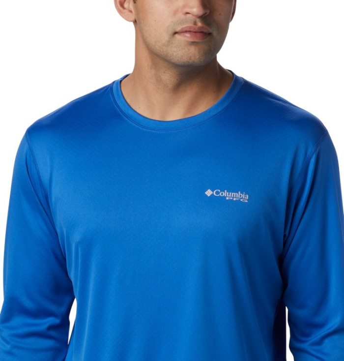 Camisetas Columbia PFG Zero Rules™ Long Sleeve Shirt Masculino Azuis Portugal | 152483-6912