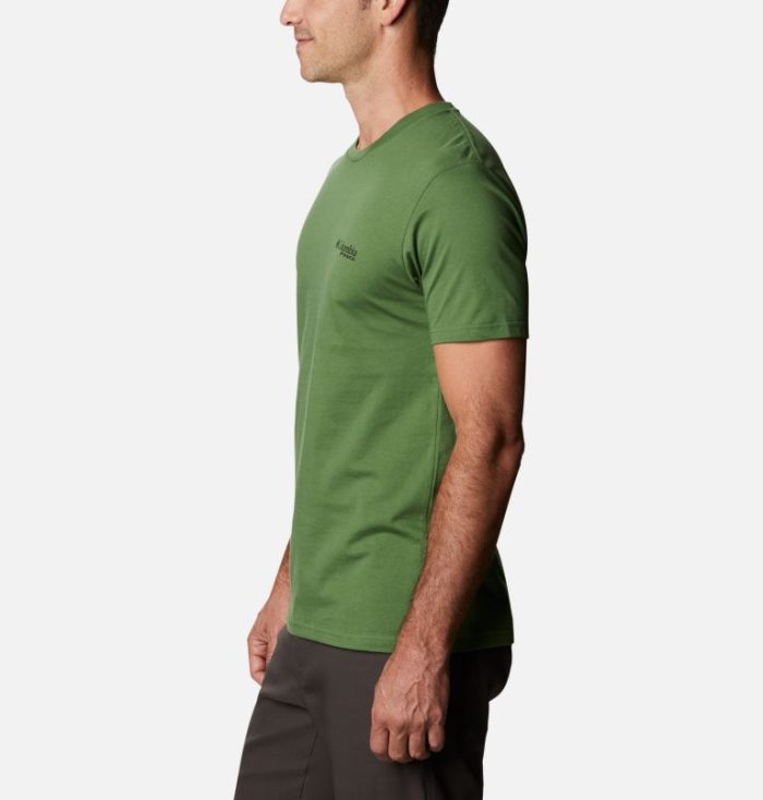 Camisetas Columbia PHG Amount T-Shirt Masculino Verdes Escuro Portugal | 107612-KBCA