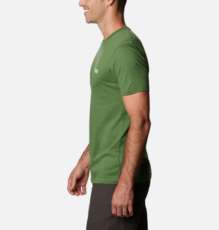 Camisetas Columbia PHG Harvest T-Shirt Masculino Verdes Escuro Portugal | 140104-19WJ