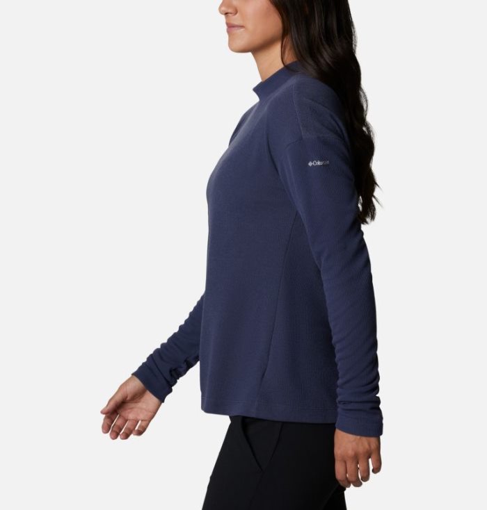 Camisetas Columbia Pine Street™ Long Sleeve Knit Feminino Azuis Escuro Portugal | 161500-8VBD