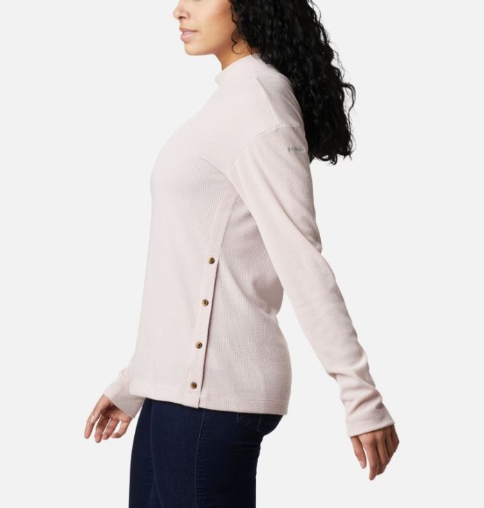 Camisetas Columbia Pine Street™ Long Sleeve Knit Feminino Luz Rosa Portugal | 168181-Z9N9