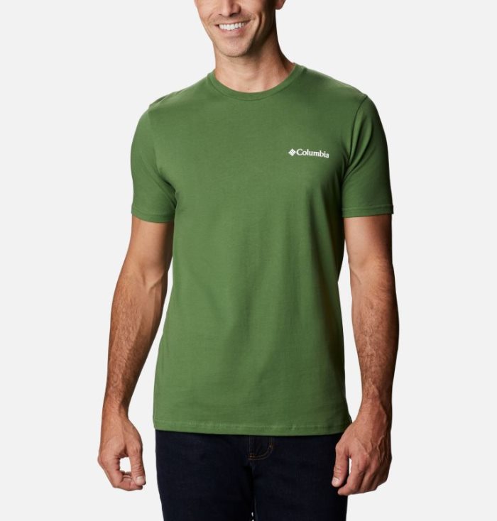 Camisetas Columbia Racer T-Shirt Masculino Verdes Escuro Portugal | 127966-ZCAI