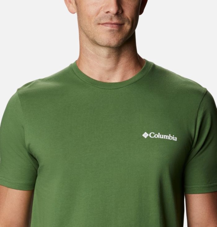 Camisetas Columbia Racer T-Shirt Masculino Verdes Escuro Portugal | 127966-ZCAI