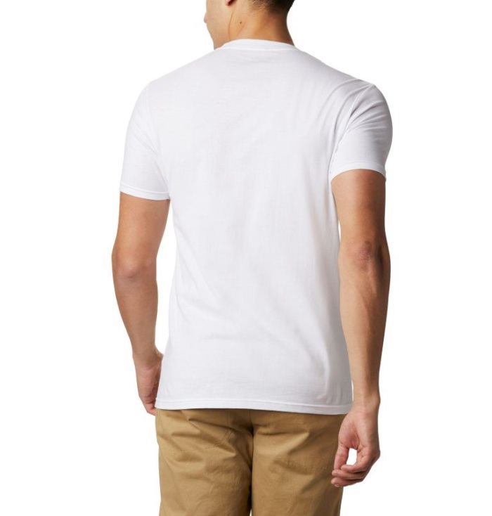 Camisetas Columbia Raya T-Shirt Masculino Branco Portugal | 146707-J4R2