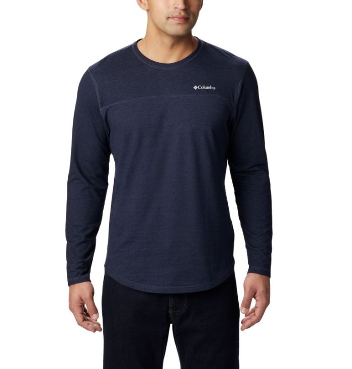 Camisetas Columbia Rugged Ridge™ Long Sleeve Crew Masculino Azul Marinho Portugal | 193522-0XQD