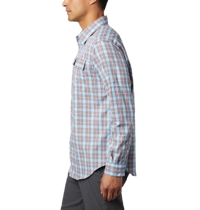 Camisetas Columbia Silver Ridge™ 2.0 Plaid Long Sleeve Shirt Masculino Azuis Escuro Portugal | 142803-40IK