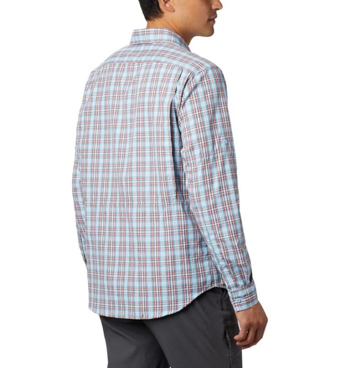 Camisetas Columbia Silver Ridge™ 2.0 Plaid Long Sleeve Shirt Masculino Azuis Escuro Portugal | 142803-40IK