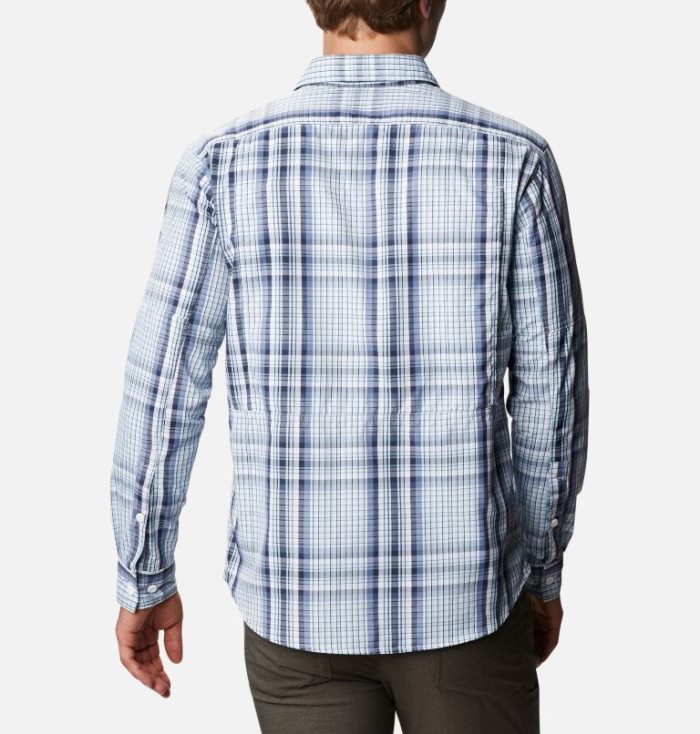 Camisetas Columbia Silver Ridge™ 2.0 Plaid Long Sleeve Shirt Masculino Azuis Multicoloridas Portugal | 157639-0QFA