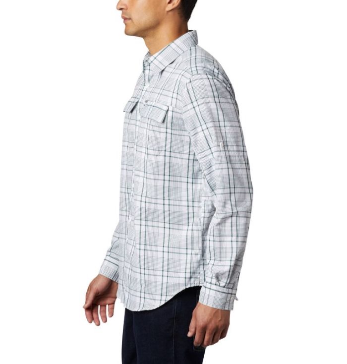 Camisetas Columbia Silver Ridge™ 2.0 Plaid Long Sleeve Shirt Masculino Verdes Portugal | 170025-ATCA