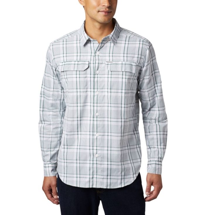 Camisetas Columbia Silver Ridge™ 2.0 Plaid Long Sleeve Shirt Masculino Verdes Portugal | 170025-ATCA