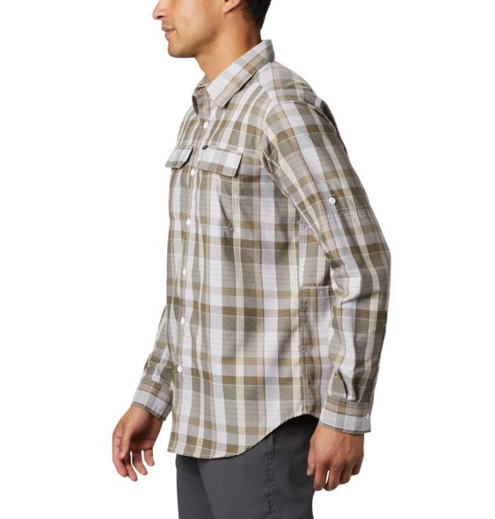 Camisetas Columbia Silver Ridge™ 2.0 Plaid Long Sleeve Shirt Masculino Caqui Multicoloridas Portugal | 185554-A4BQ