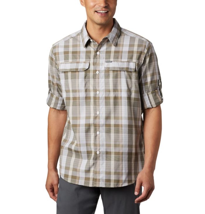 Camisetas Columbia Silver Ridge™ 2.0 Plaid Long Sleeve Shirt Masculino Caqui Multicoloridas Portugal | 185554-A4BQ