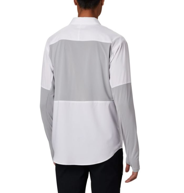 Camisetas Columbia Silver Ridge™ Lite Híbrido Shirt Masculino Branco Cinzentas Portugal | 120537-U2WL