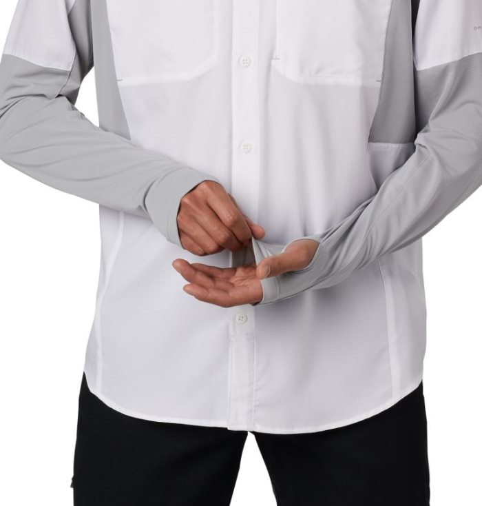 Camisetas Columbia Silver Ridge™ Lite Híbrido Shirt Masculino Branco Cinzentas Portugal | 120537-U2WL