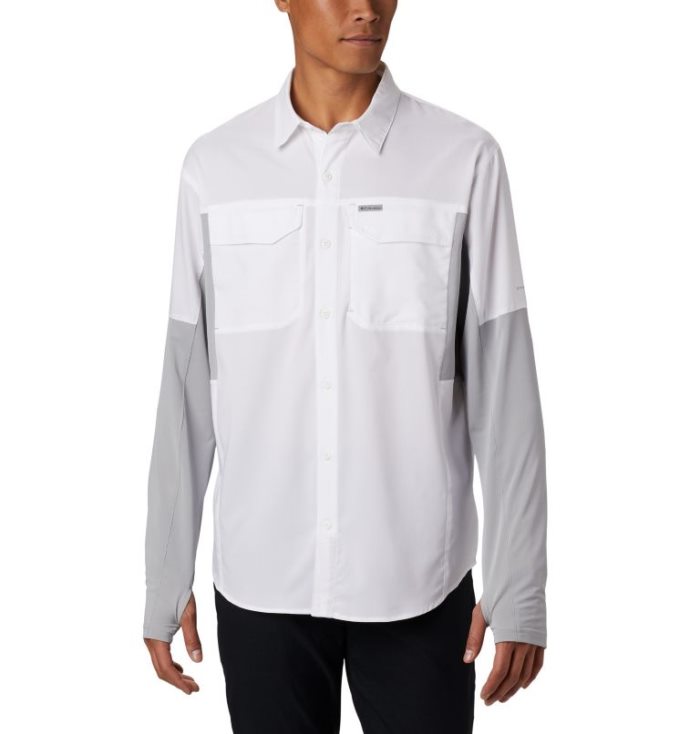 Camisetas Columbia Silver Ridge™ Lite Híbrido Shirt Masculino Branco Cinzentas Portugal | 120537-U2WL