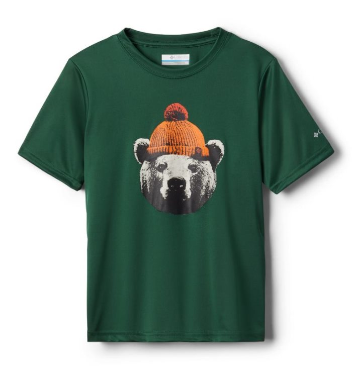 Camisetas Columbia Skylight Cave™ Curta Sleeve Tee Criança Verdes Portugal | 180750-2D2K