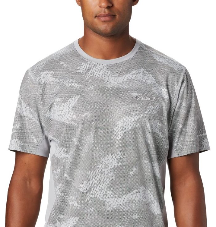 Camisetas Columbia Solar Chill™ 2.0 Curta Sleeve Masculino Cinzentas Portugal | 121276-R5RS