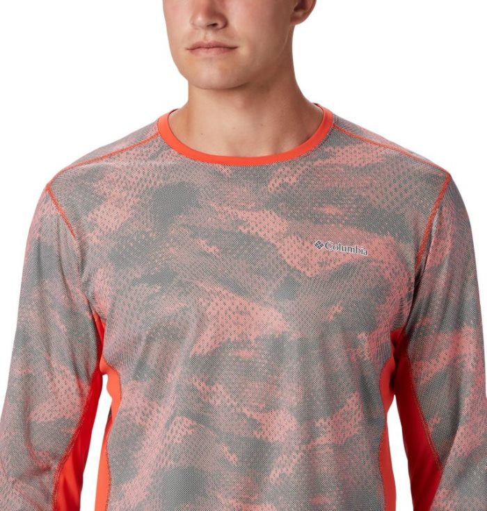 Camisetas Columbia Solar Chill™ 2.0 Long Sleeve Masculino Vermelhas Portugal | 159919-7DC7