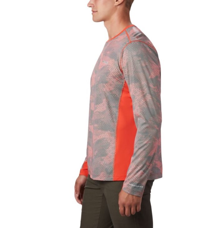 Camisetas Columbia Solar Chill™ 2.0 Long Sleeve Masculino Vermelhas Portugal | 159919-7DC7