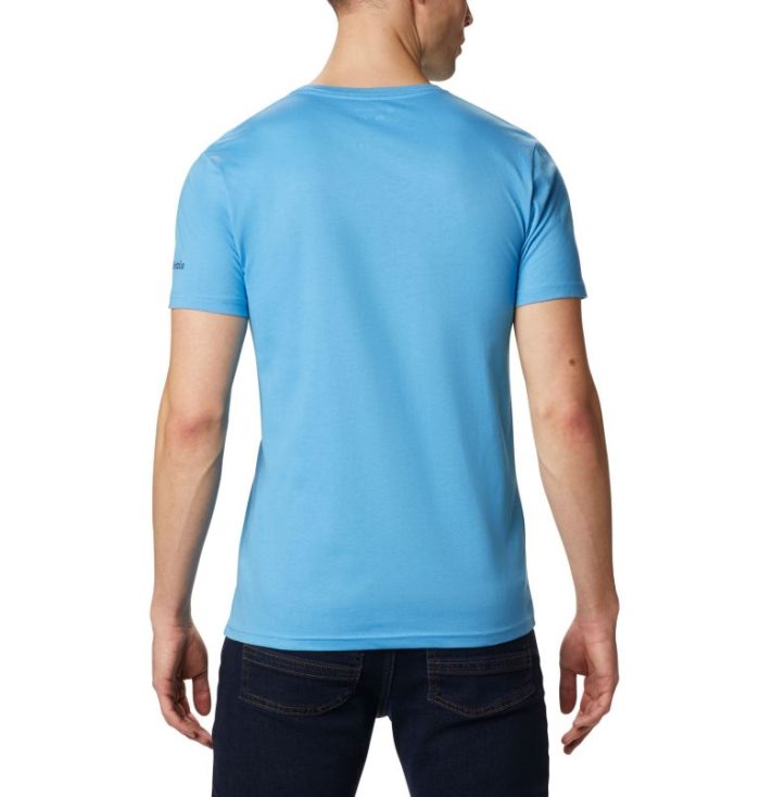 Camisetas Columbia Switchback T-Shirt Masculino Azuis Escuro Portugal | 138600-XQXY