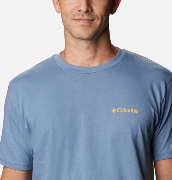 Camisetas Columbia Taps T-Shirt Masculino Cinzentas Azuis Portugal | 139311-I9SG