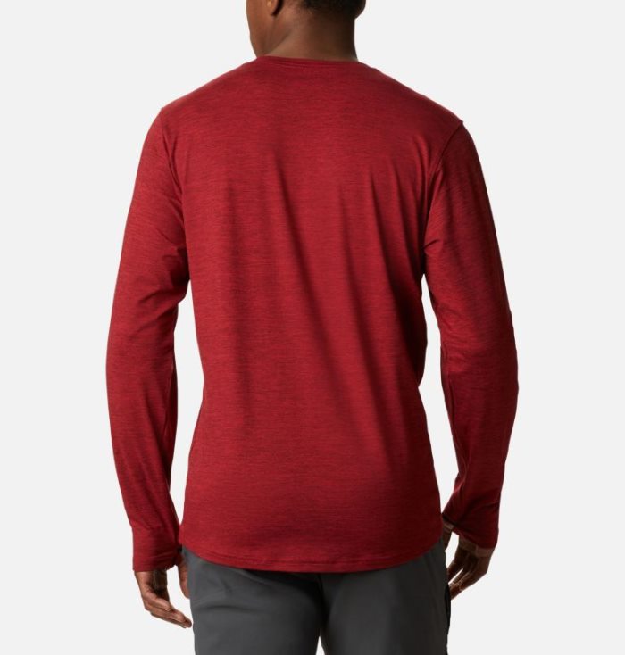 Camisetas Columbia Tech Trilha™ Long Sleeve Crew II Shirt Masculino Vermelhas Portugal | 120863-Z5LS