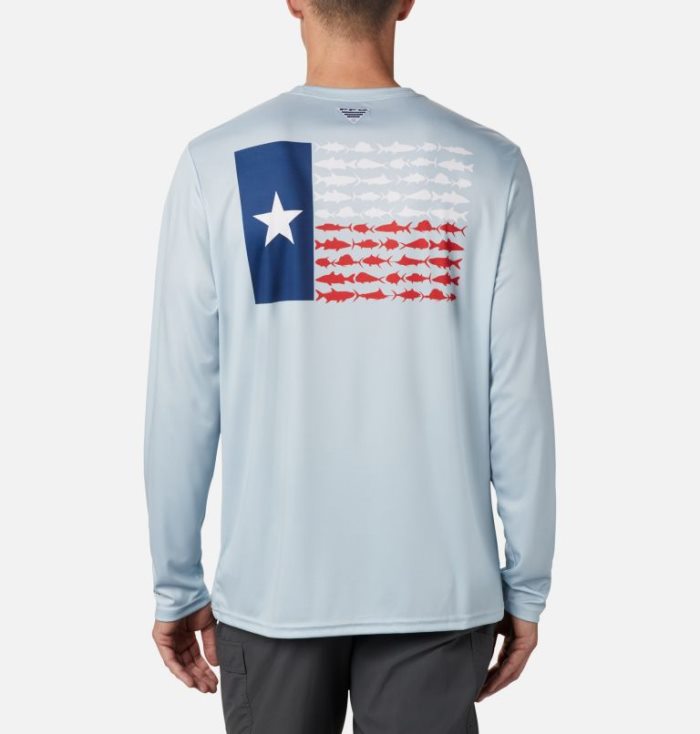 Camisetas Columbia Terminal Tackle PFG Fish Flag™ Long Sleeve Shirt Masculino Cinzentas Portugal | 152479-RXL5