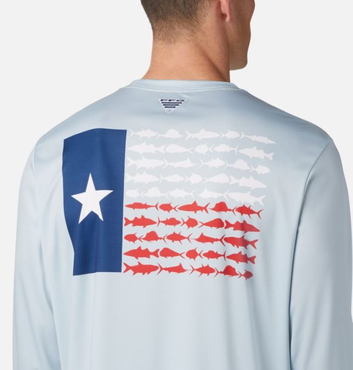 Camisetas Columbia Terminal Tackle PFG Fish Flag™ Long Sleeve Shirt Masculino Cinzentas Portugal | 152479-RXL5