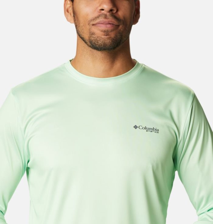 Camisetas Columbia Terminal Tackle PFG Fish Flag™ Long Sleeve Shirt Masculino Luz Verdes Portugal | 189374-HO9K