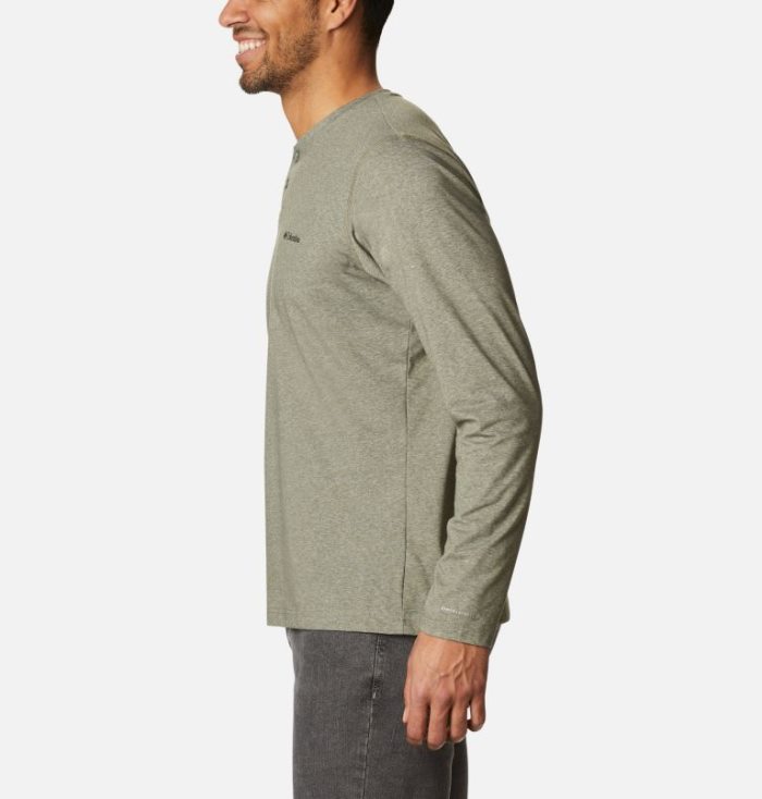 Camisetas Columbia Thistletown Park™ Henley Masculino Verdes Portugal | 152532-Q0SY