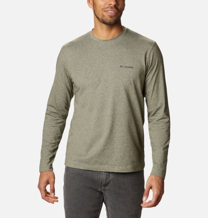 Camisetas Columbia Thistletown Park™ Long Sleeve Crew Neck Shirt Masculino Verdes Portugal | 189501-7VI5