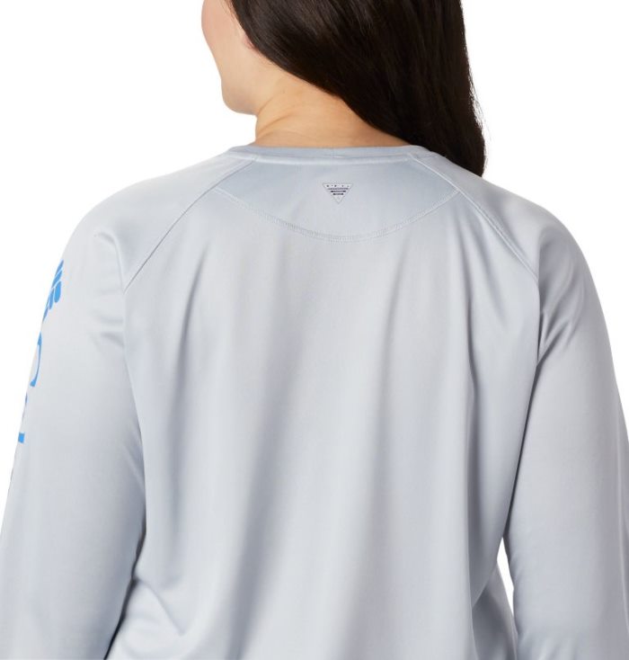 Camisetas Columbia Tidal Tee™ Heather Long Sleeve Feminino Luz Cinzentas Azuis Portugal | 122383-F4XT