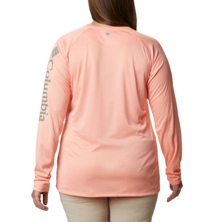 Camisetas Columbia Tidal Tee™ Heather Long Sleeve Feminino Rosa Luz Verdes Portugal | 179740-MAXS