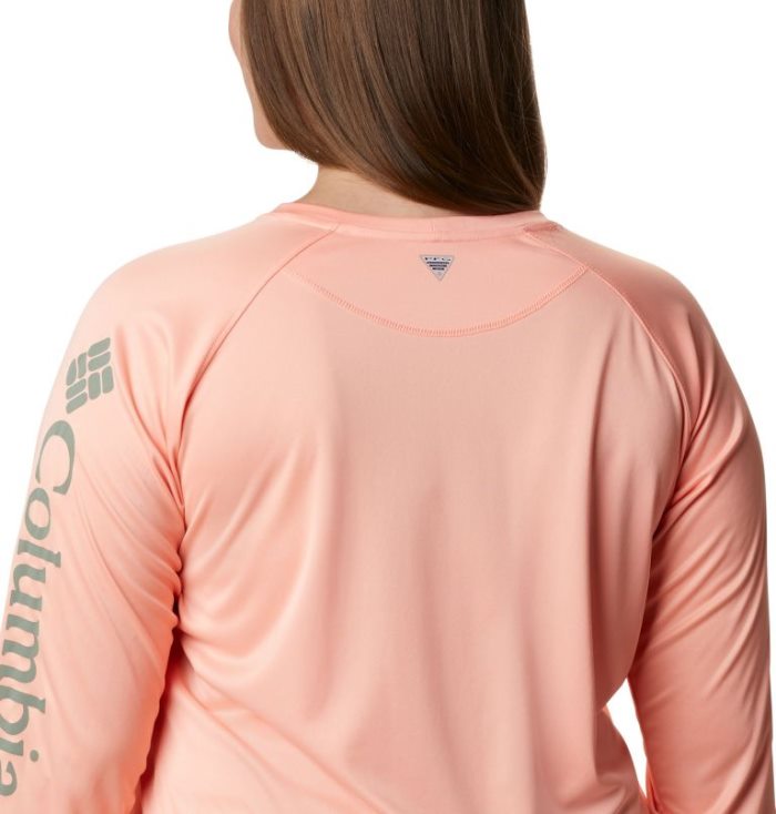 Camisetas Columbia Tidal Tee™ Heather Long Sleeve Feminino Rosa Luz Verdes Portugal | 179740-MAXS