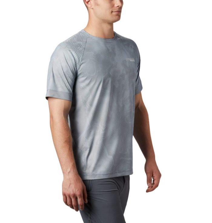 Camisetas Columbia Titan Pass™ Sun Deflector Tee Masculino Cinzentas Escuro Portugal | 172629-BLFO