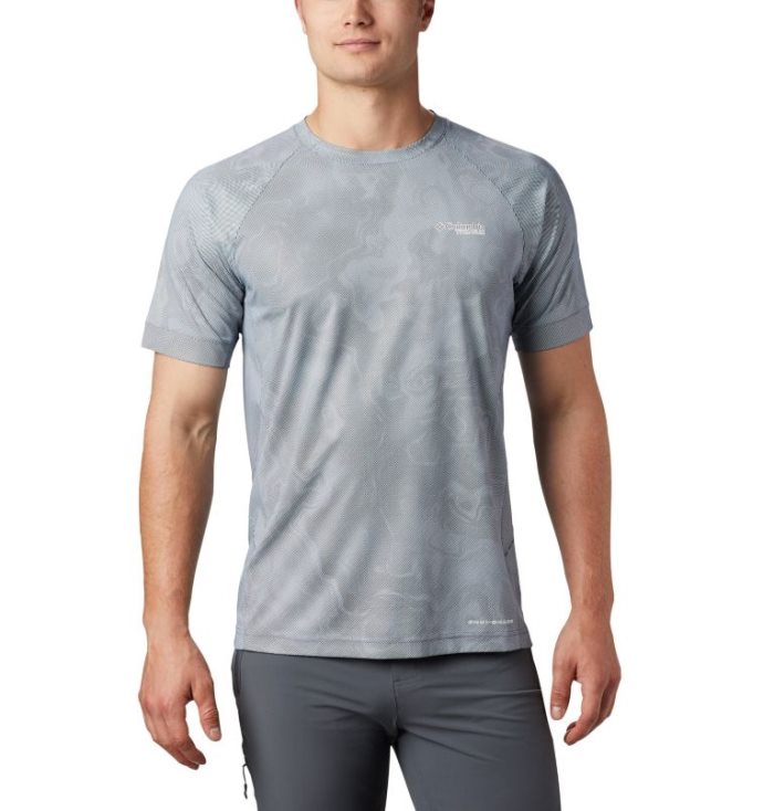 Camisetas Columbia Titan Pass™ Sun Deflector Tee Masculino Cinzentas Escuro Portugal | 172629-BLFO