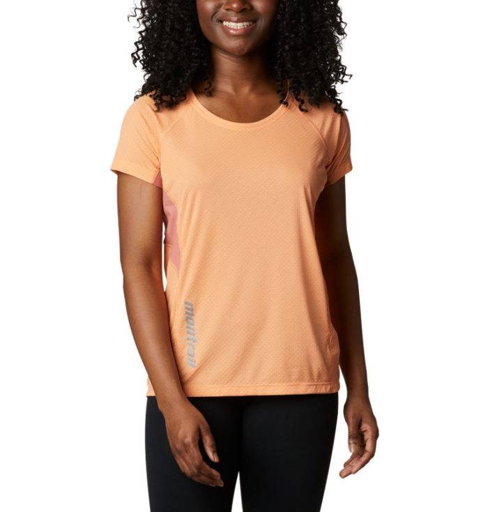 Camisetas Columbia Titan Ultra™ II Curta Sleeve Shirt Feminino Luz Laranja Coral Escuro Portugal | 182783-43AE