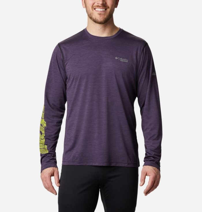 Camisetas Columbia Trinity Trilha™ II Long Sleeve Shirt Masculino Roxo Portugal | 186625-V573