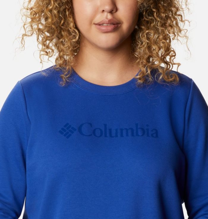 Tops Columbia Logo Crew Top Feminino Azuis Portugal | 198104-05ZW