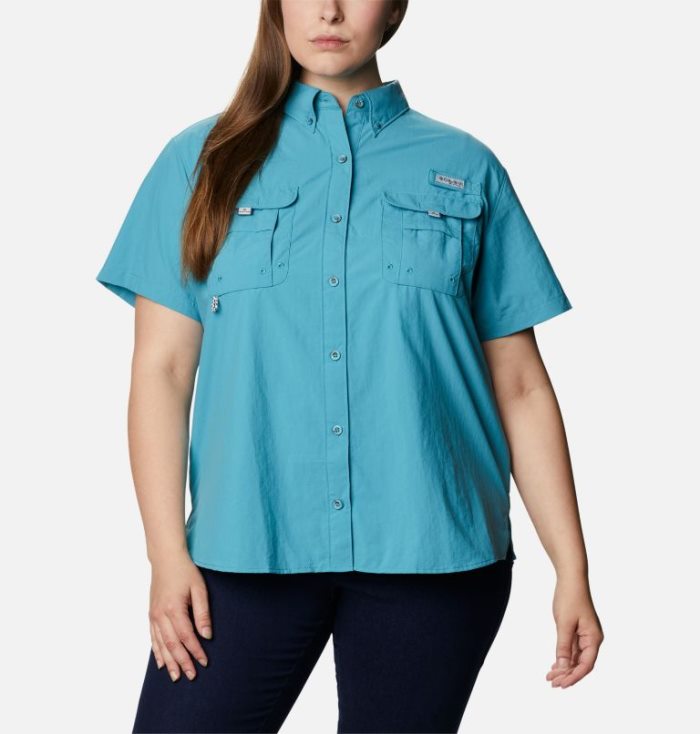 Tops Columbia PFG Bahama™ Curta Sleeve Feminino Luz Turquesa Portugal | 133146-YTWJ