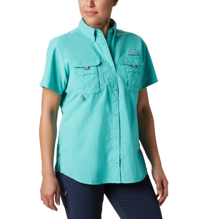 Tops Columbia PFG Bahama™ Curta Sleeve Feminino Turquesa Portugal | 198199-WK0I