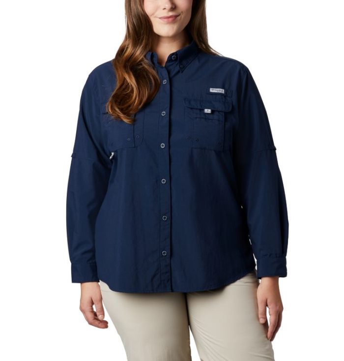 Tops Columbia PFG Bahama™ Long Sleeve Feminino Azul Marinho Portugal | 174974-XQ83