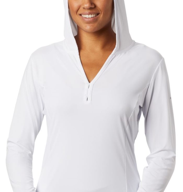 Túnica Columbia Chill River™ Encapuzado Túnica Feminino Branco Portugal | 173528-IFQI