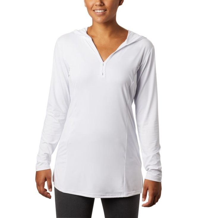 Túnica Columbia Chill River™ Encapuzado Túnica Feminino Branco Portugal | 173528-IFQI