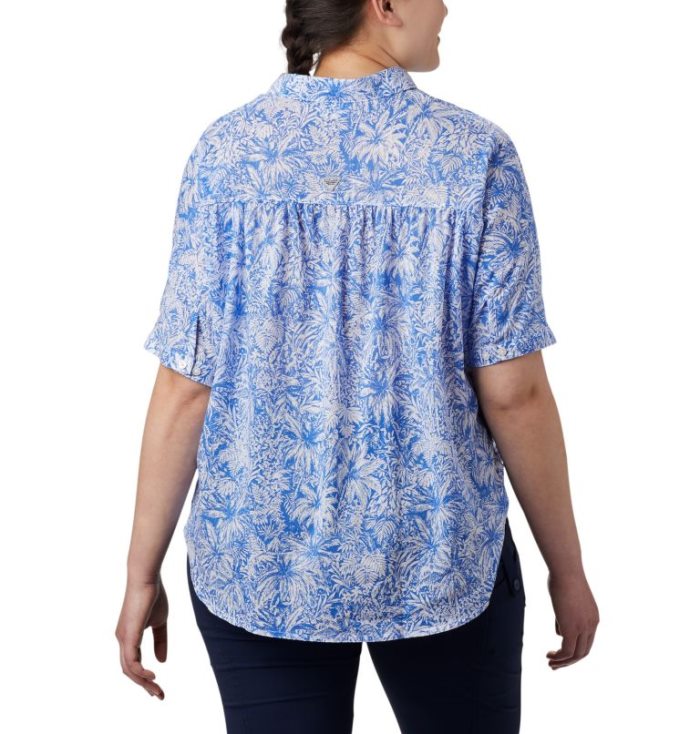 Túnica Columbia PFG Sun Drifter™ 3/4 Sleeve Túnica Feminino Azuis Portugal | 191168-8S92