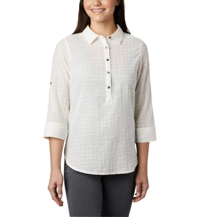 Túnica Columbia Summer Ease™ Popover Túnica Feminino Branco Portugal | 103357-204D