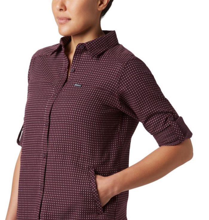 Túnica Columbia Times Two™ Long Sleeve Túnica Feminino Bordeaux Portugal | 176376-I5M9