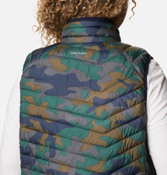 Coletes Columbia Powder Lite™ Vest Feminino Azuis Escuro Camufladas Portugal | 126737-GX0L